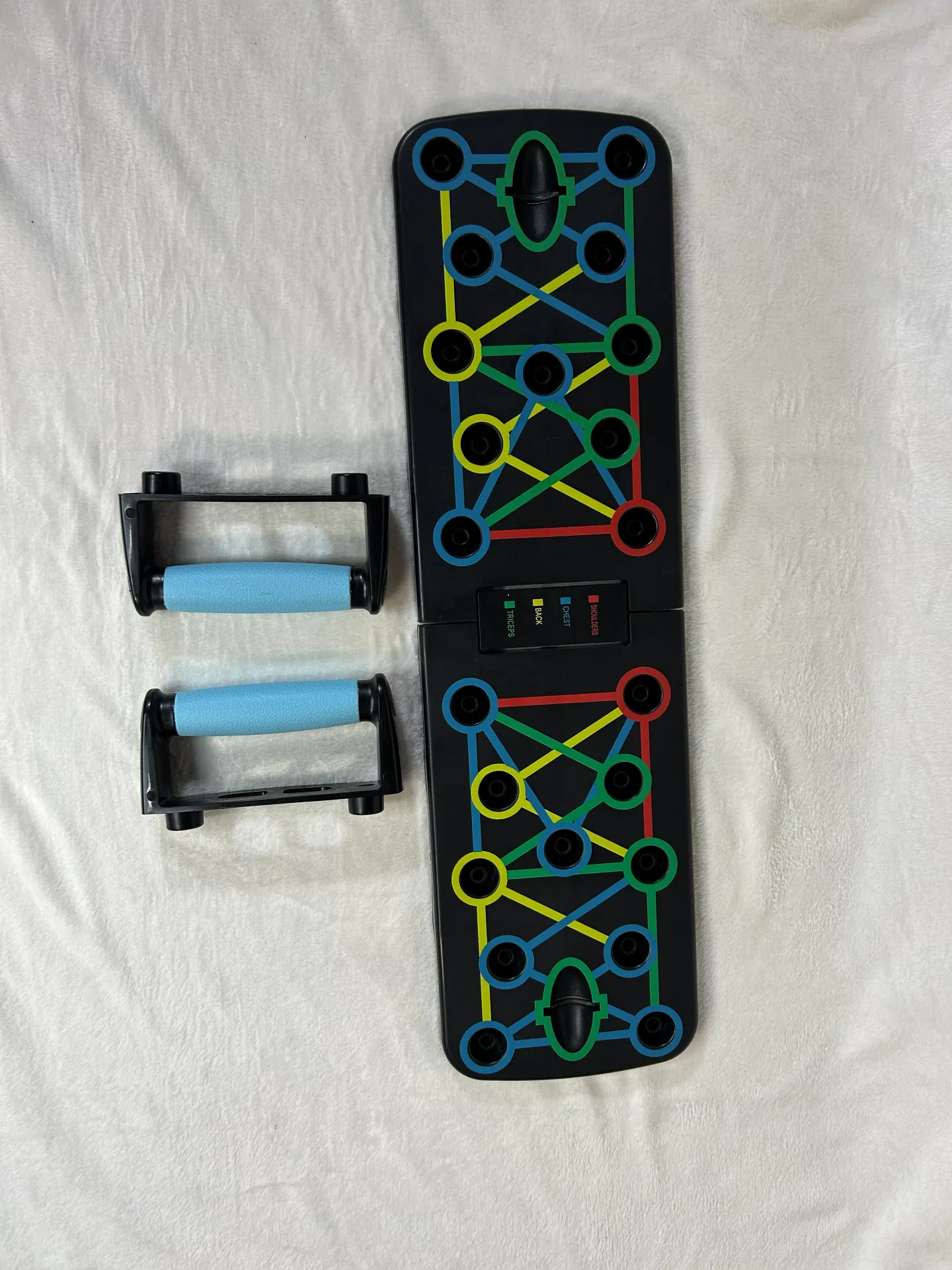 Tabla de flexiones con agarraderas